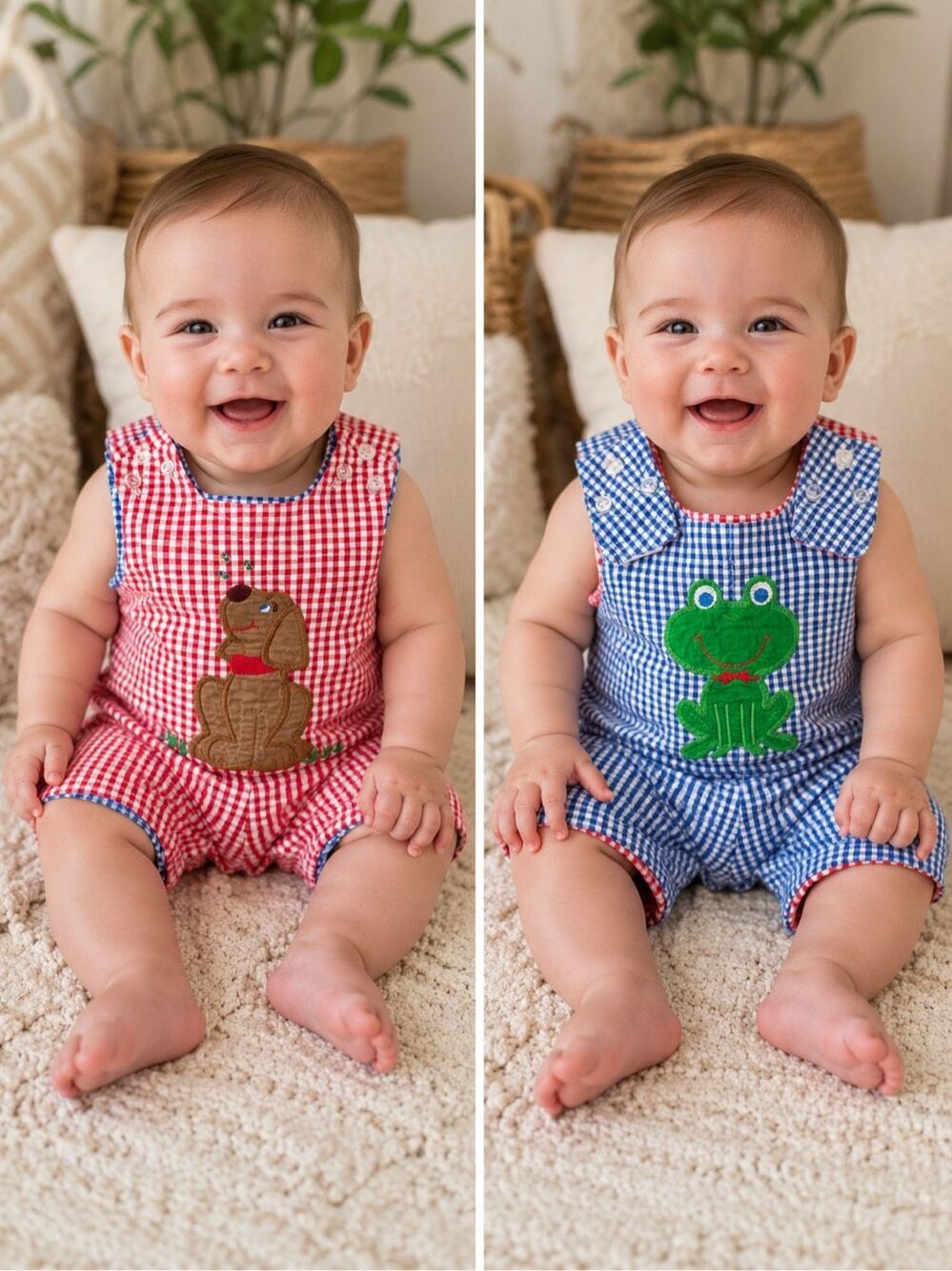 the Bailey Boys reversible Overalls 6 Months